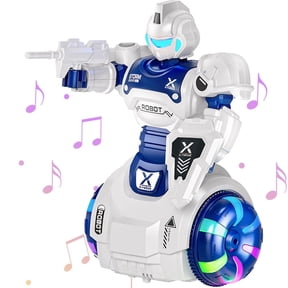 Babyltrl Kid Robot Toys,Electronic Sliding Singing Dancing Educational Toy with Disco Light /360 Rotation for Boys Girls Kids Gifts,Ages 3 4 5 6 7 and up,Blue
