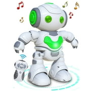 Babyltrl Kids Electronic RC Intelligent Walking Dancing Samrt Robot Toy Music/Light,Educational Toys - White