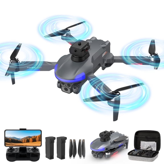Babyltrl Drone with 1080P HD Dual Camera for Adults Kids,Wifi FPV Foldable RC Quadcopter with 2 Batteries for 35 Mins Flight,Brushless Motor,Toys Gifts for Beginner