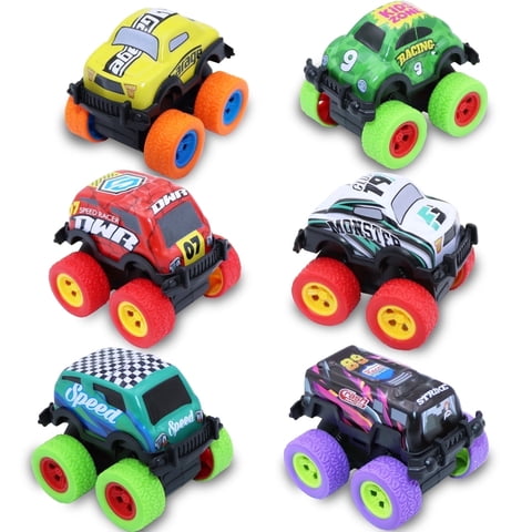 Babyltrl Set of 6 Friction Powered Car Toys Push and Go Toy Cars for Toddlers Pull Back Vehicle,Gifts for 1 2 3 4 5 6+ Year Old Boy and Girls