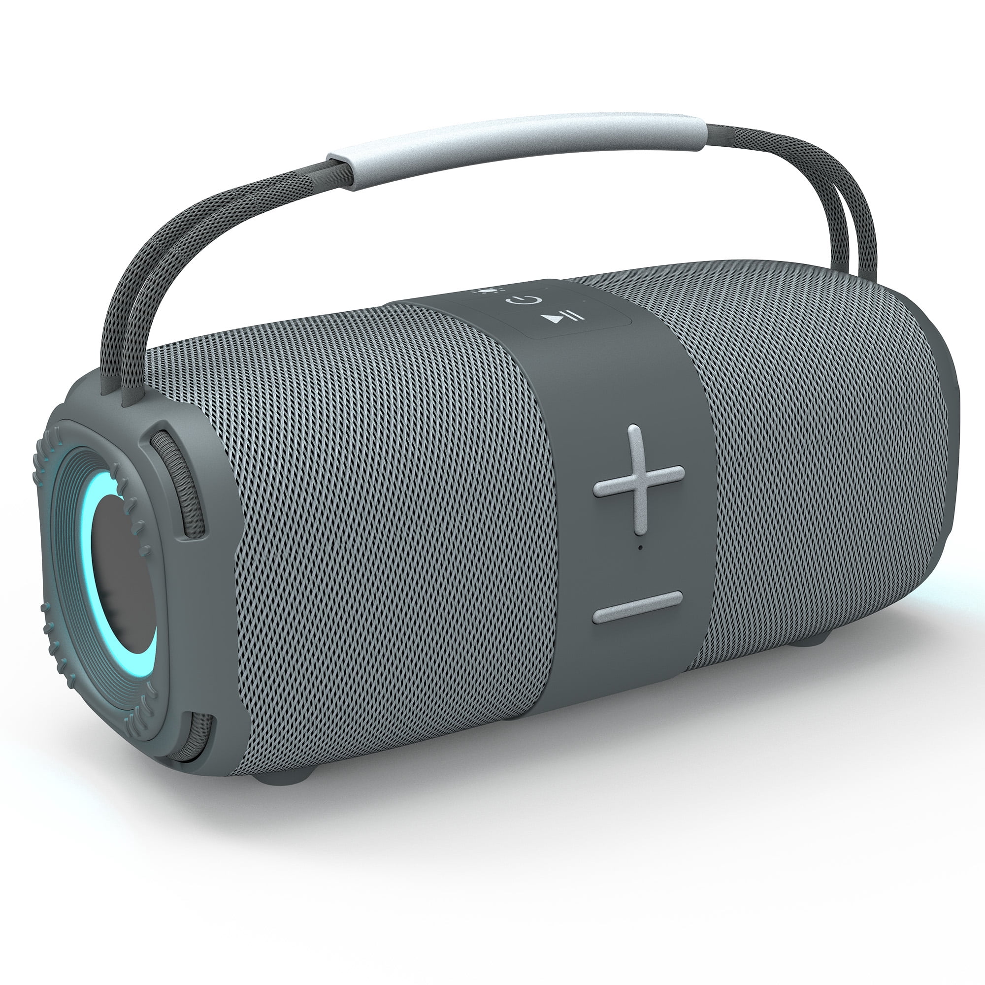 Babyltrl Portable Bluetooth 5.3 Speaker,Wireless Speaker with Dynamic LED Lights and Powerful 360° Sound,TWS Pairing,Outdoor Music Party Show,Gray