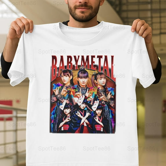 Babymetal Vintage Retro Japanese Metal Music Fan Kawaii Graphic G111 Unisex T-Shirt, Up to Size 5XL