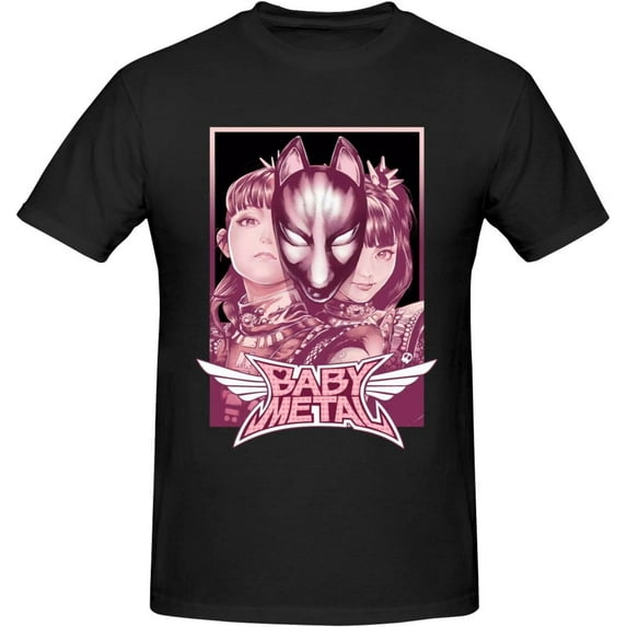 Babymetals Shirt Men's Personalised Graphic Short Sleeve Tshirt Fashion Breathable Cotton Tees Black