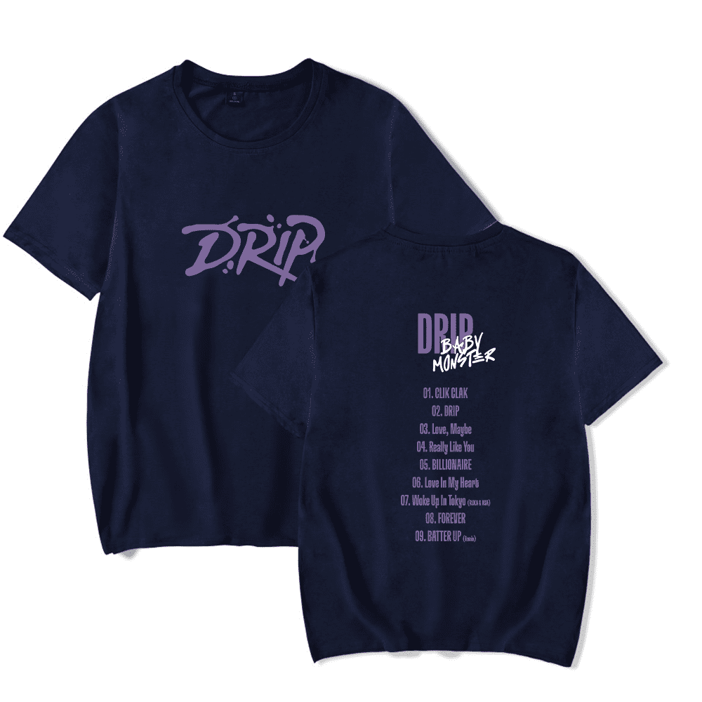 Babymonster Merch Drip Tracklist T-shirt Fashion t shirt Men