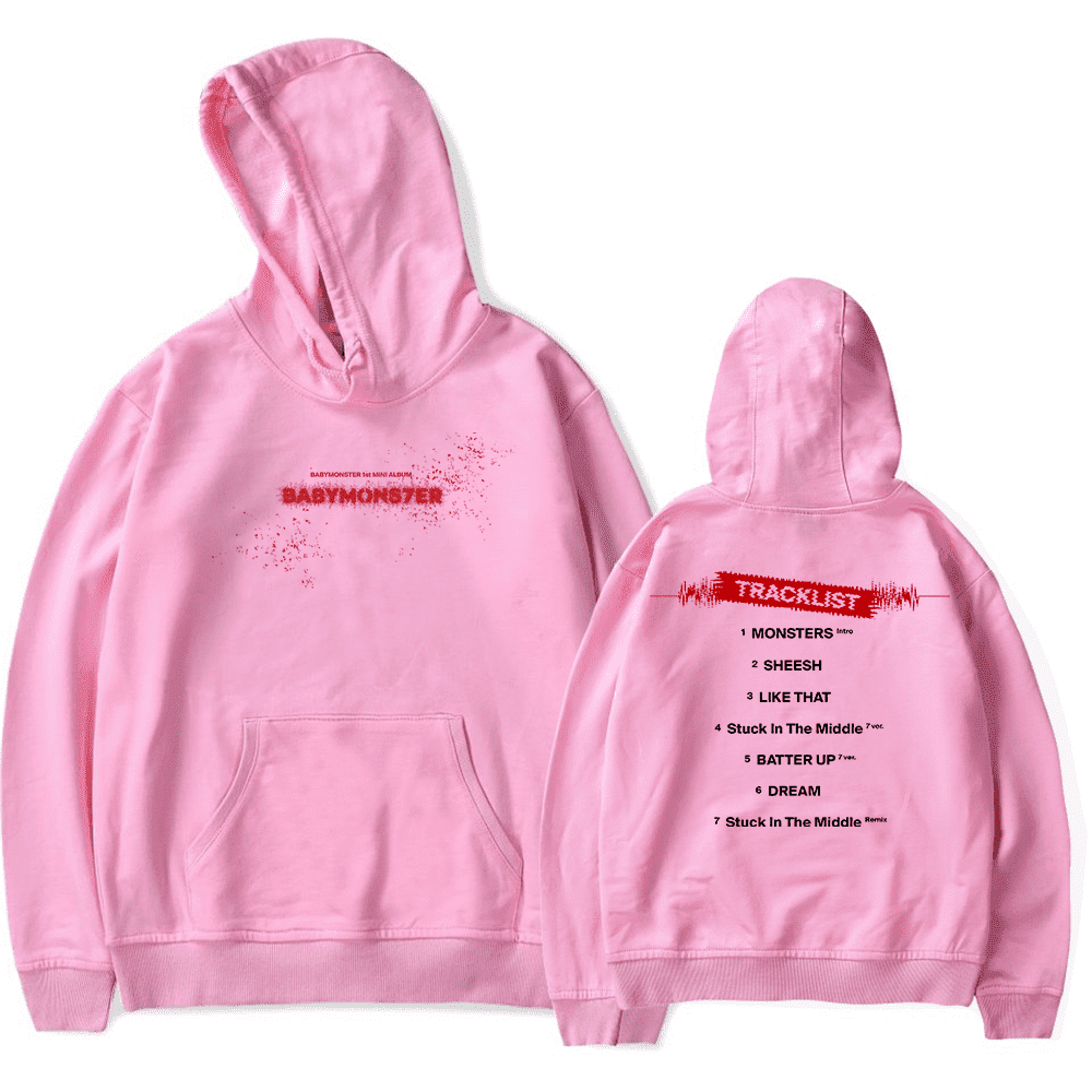 BABYMONSTAR ベビモン　monstar hoodie Babymonster Merch Cartoon Monsters Hoodie Men Women Long