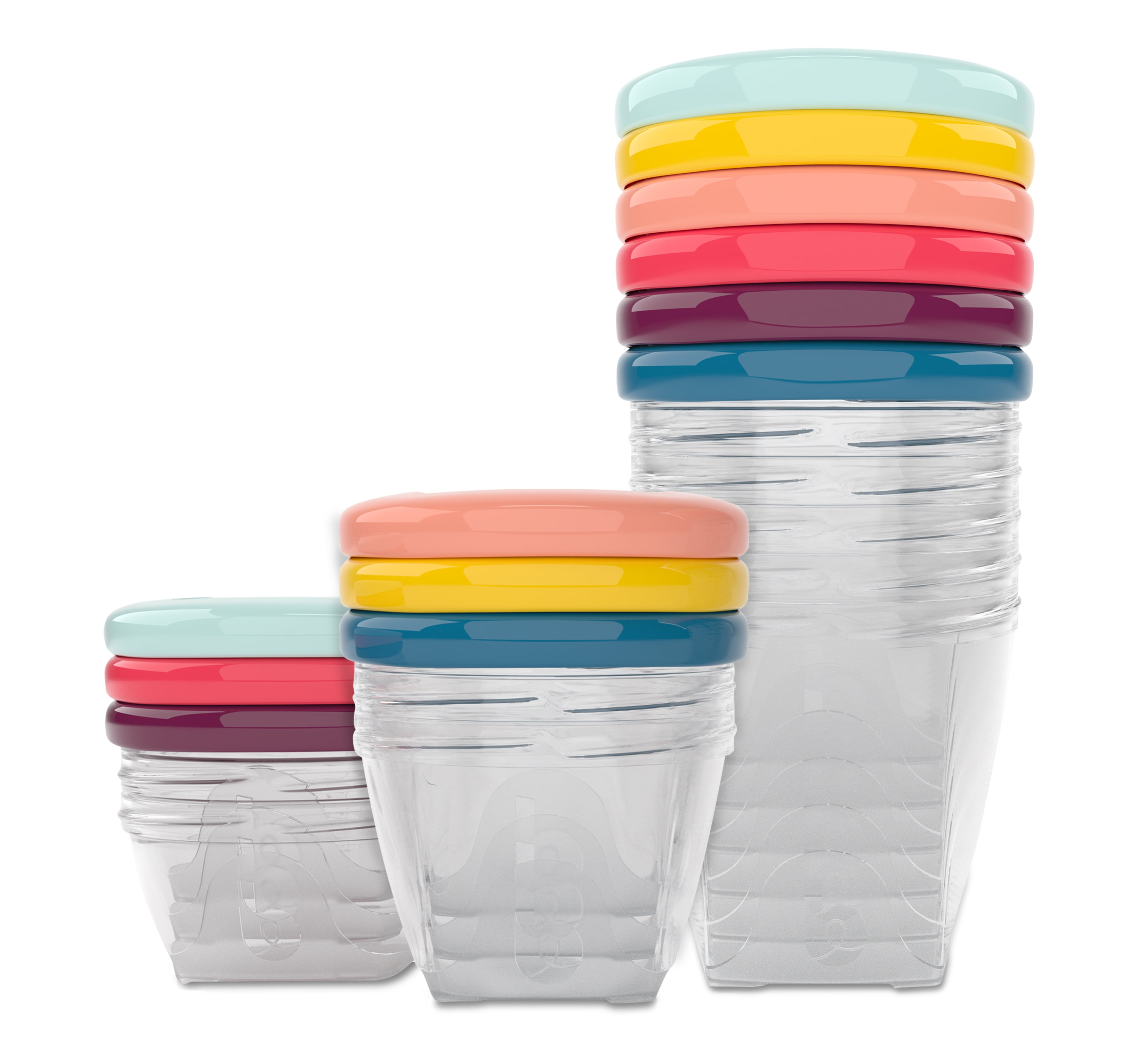 Babymoov Bowls, 12-Piece Storage Food Containers (3 x 4oz + 3 x 6oz + 6 x  8oz)