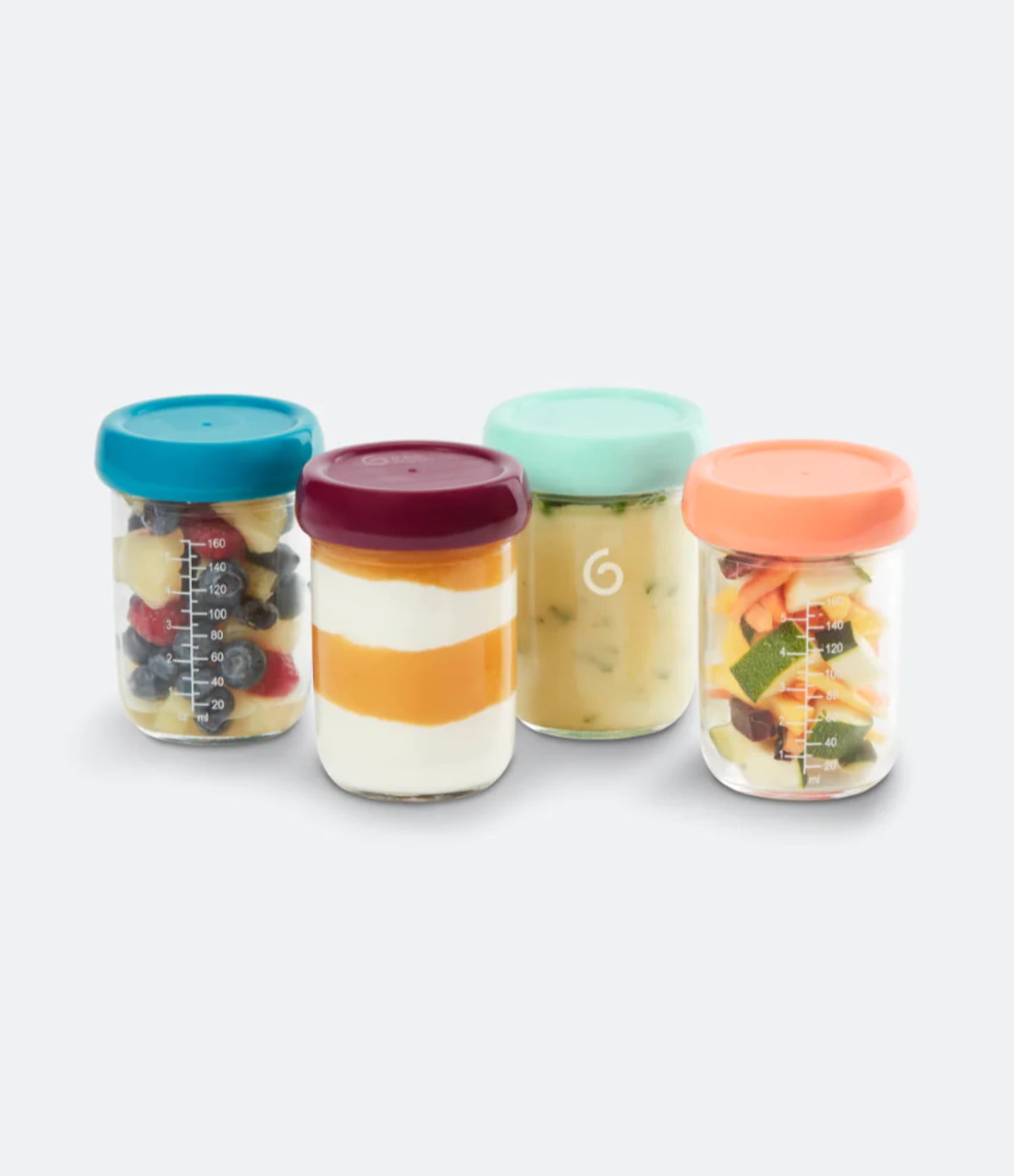 Greenco Mini Containers with Lids 20 Pack, 2 oz Containers with Lids -  Small Plastic Storage Condiment Containers with Lids - Baby Food  Containers