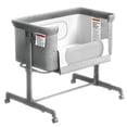 thumbnail image 1 of Babyomi Baby Bassinet with Adjustable 6-Level Height, Bedside Crib for Newborn, Grey, 1 of 6