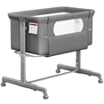 thumbnail image 1 of Babyomi Baby Bassinet with Adjustable 6-Level Height, Bedside Crib for Newborn, Grey, 1 of 6
