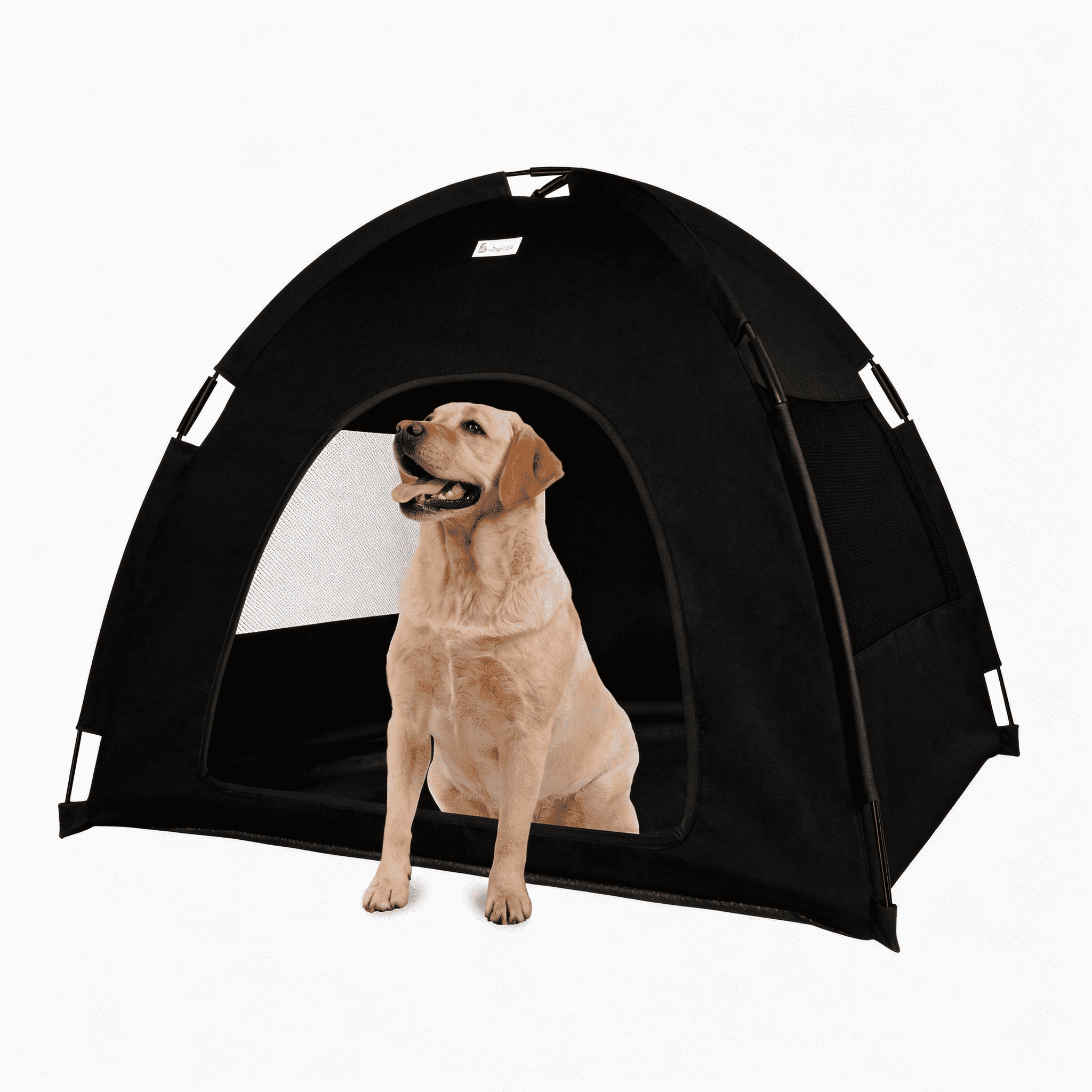 Nockovi 1 pack Outdoor Dog Shelter, 31.5 x 23.6 x 27.5 in, Waterproof Oxford Fabric, Breathable Mesh, for Small to Medium Dogs, Black