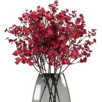 Babys Breath 8 Bundle Real Touch Artificial Flowers Fake Silk Flower Gypsophila Wedding Party Decoration Home Decor(Burgundy)