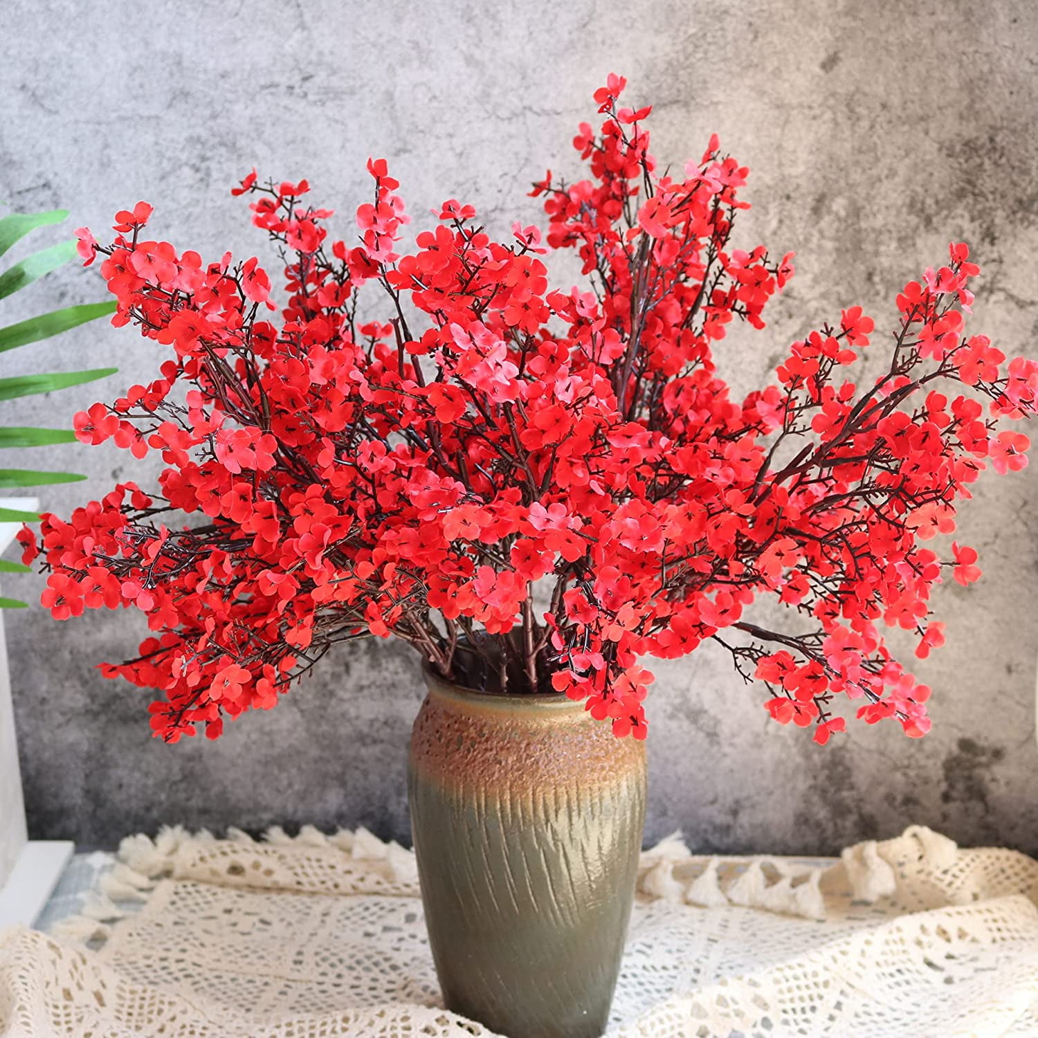 Babys Breath Artificial Flowers 10 Bulk Faux Silk Flower DIY Bouquet Fake Floral for Home Office