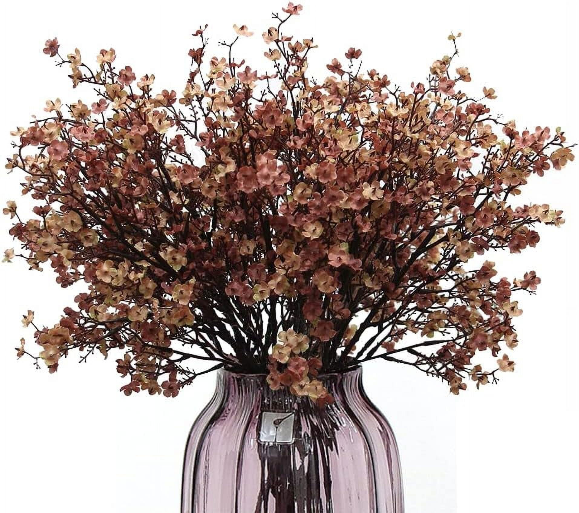 Babys Breath Artificial Flowers 10 Bulk Faux Silk Flower DIY Bouquet Fake Floral for Home Office Kitchen Wedding Restaurant Centerpieces Christmas Party Decor