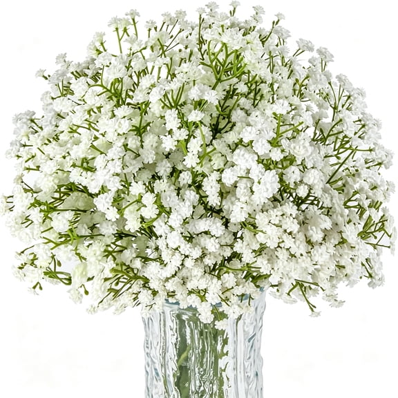 XEAZON Baby's Breath Artificial Flowers, 12PCS Fake Baby's Breath Flowers, Artificial Gypsophila Bouquets, Realistic Artificial Flowers Bouquet for Wedding Party Indoor Outside Home Decoration