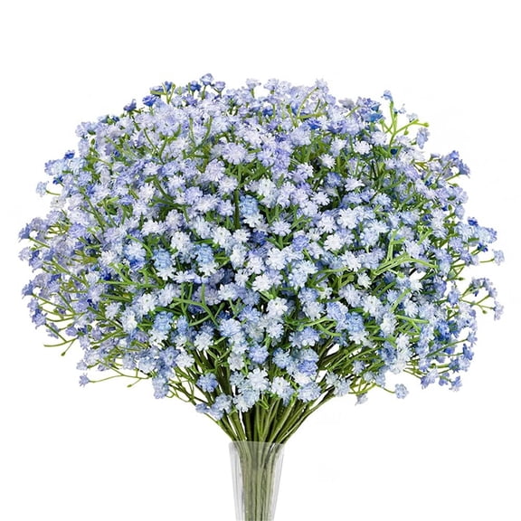 Babys Breath Artificial Flowers,15 Pcs Gypsophila Artificial Blue Full Starry Sky Bouquet Flowers Soft Flowers Decorative Handfeel Bouquet for Wedding Party Home Garden Decoration