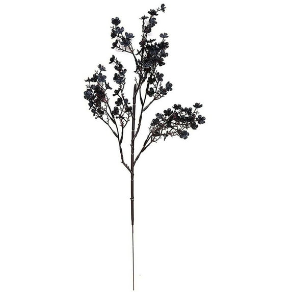 Babys Breath Artificial Flowers, 1Pc Faux Gypsophila Bouquets Cherry Blossom Stems for Vase Home Decor Babies Breath Flowers Artificial Bulk Fake Flowers Faux Flowers Branches for Decorations Black