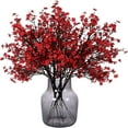 thumbnail image 1 of Babys Breath Artificial Flowers Bulk Real Touch Faux Gypsophila Bouquet Fake Plastic Silk Flowers for Home Kitchen Bedroom Wedding Festival Christmas Halloween Party Decoration (Red), 1 of 5