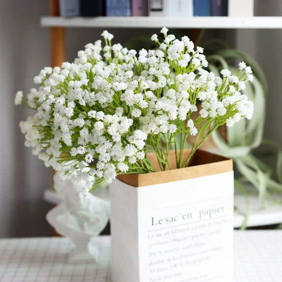 Babys Breath Artificial Flowers, Gypsophila Real Touch Flowers for Wedding Party Home Garden Decoration Clear Texture Plastic Colorful Artificial Gypsophila for Wedding