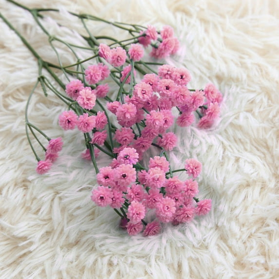 RnemiTe-amo Artificial Flower Artificial Silk Fake Flowers Baby's Breath Floral Wedding Bouquet Party Decors