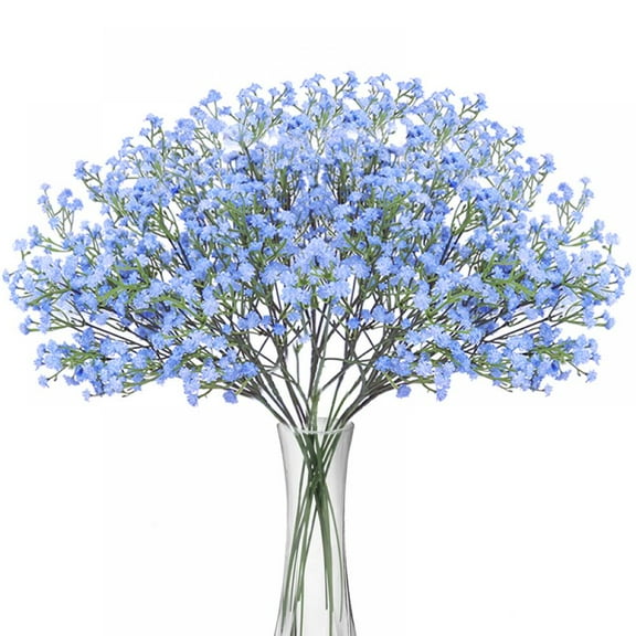Babys Breath Artificial Flowers for Decoration Fake Gypsophila Bouquet for Flower Arrangement Light Blue