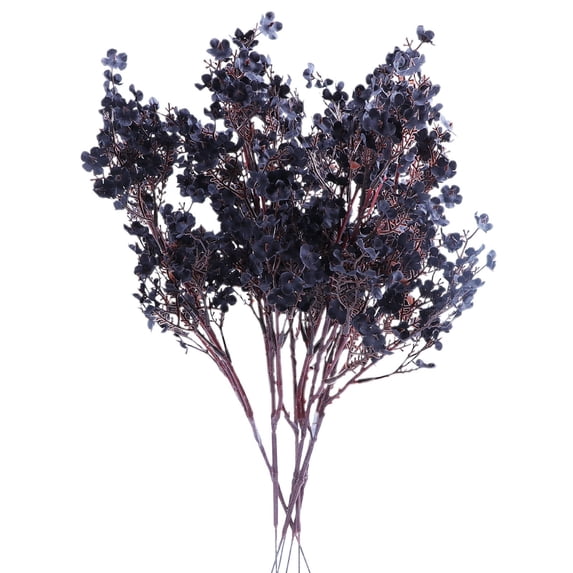 Babys Breath Fabric Cloth Artificial Flowers 1 Bundle European Fake Silk Plants Decor Wedding Party Decoration Bouquets Real Touch DIY Home Garden, 18.89 Inch, Black