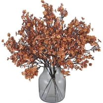 Babys Breath Fabric Cloth Artificial Flowers Fake Gypsophila Bouquet Faux Silk Floral for Bulk Real Touch Fall Flower Arrangements Kitchen Wedding Home Decor (Coral red)