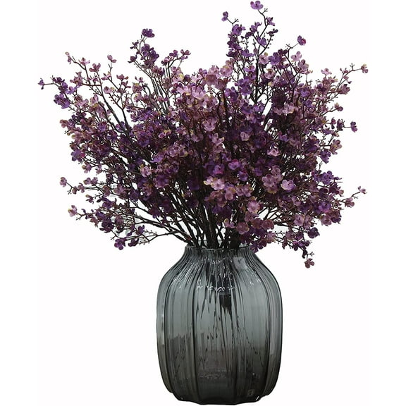 Babys Breath Silk Artificial Flowers 12 Bundle European Fake Plants Decor Fall Decoration Bouquets DIY Home Garden (Beige Brown-12pcs) A