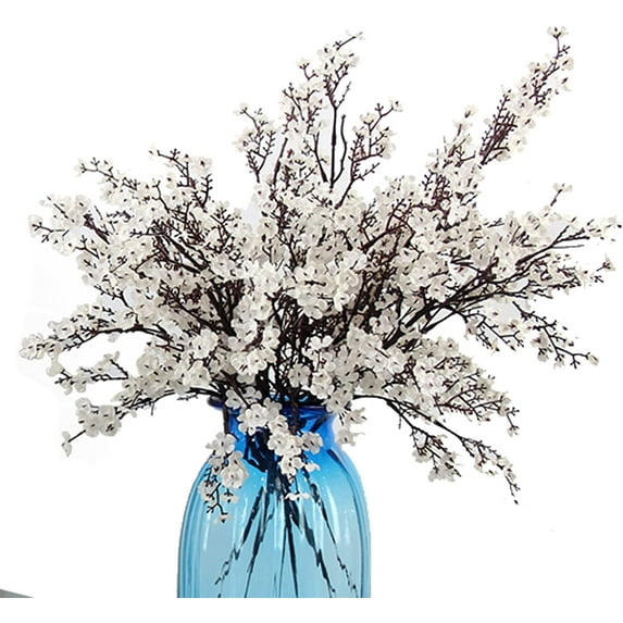 Babys Breath Silk Artificial Flowers 12 Bundle European Fake Plants Decor Fall Decoration Bouquets DIY Home Garden (Beige Brown-12pcs)