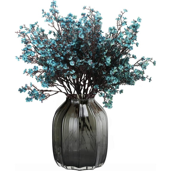 Babys Breath Silk Artificial Flowers 12 Bundle European Fake Plants Decor Fall Decoration Bouquets DIY Home Garden (Beige Brown-12pcs)