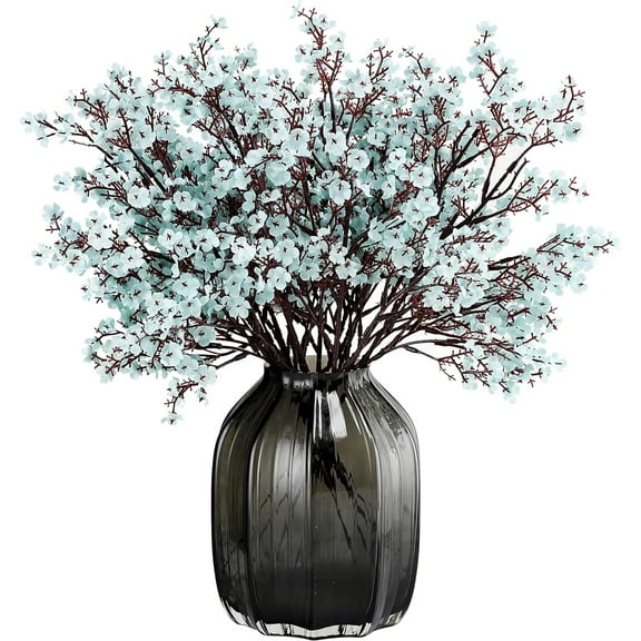 Babys Breath Silk Artificial Flowers 12 Bundle European Fake Plants Decor Fall Decoration Bouquets DIY Home Garden (Beige Brown-12pcs)