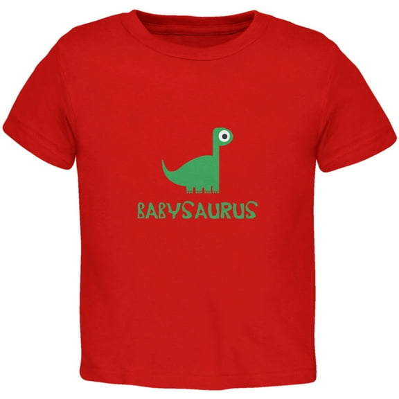 Babysaurus Father and Child Red Toddler T-Shirt - 2T
