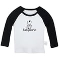 thumbnail image 1 of Babysaurus Novelty T shirt For Baby, Newborn Babies T-shirts, Infant Tops, 0-24M Kids Graphic Tees Clothing (Long Black Raglan T-shirt, 6-12 Months), 1 of 4