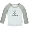 thumbnail image 1 of Babysaurus Novelty T shirt For Baby, Newborn Babies T-shirts, Infant Tops, 0-24M Kids Graphic Tees Clothing (Long Gray Raglan T-shirt, 18-24 Months), 1 of 4