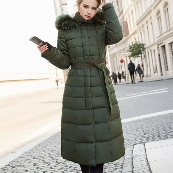 Babysbule Womens Winter Coats Women's Fall And Winter Long Sleeved Warm Cotton Jacket Bread