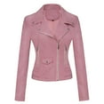 thumbnail image 1 of Babysbule Womens Winter Coats Women's Leather Long Sleeved Button Lapel Jacke, 1 of 7
