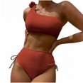 thumbnail image 1 of Babysbule Bikinis for Women Fashion Women's Summer Solid Two Piece Swimwear One Shoulder Bathing Suit Split Swimsuit Sets, 1 of 5