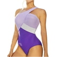 thumbnail image 1 of Babysbule Bikinis for Women New One Piece Women's Color Matching Summer One-Shoulder Swimsuit Swimwear Sets, 1 of 1