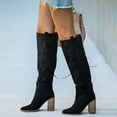 thumbnail image 1 of Babysbule Boots for Women Winter Fashion Women Long Tube Thick Heel Shoes Knee-length Round Toe, 1 of 6