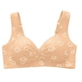 thumbnail image 1 of Babysbule Bras for Women Clearance Woman's Fashion Plus Size Wire Free Comfortable Printing Push Up Hollow Out Bra Underwear, 1 of 3