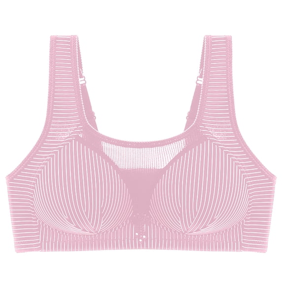 Babysbule Bras for Women Clearance Woman's Solid Color Comfortable Hollow Out Perspective Bra Underwear No Rims