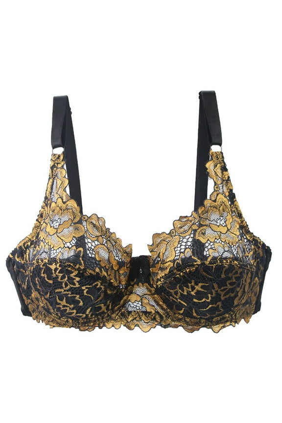 Bras for Women Women's Lace With Steel Ring Solid Color Double Breasted Push Up Bra