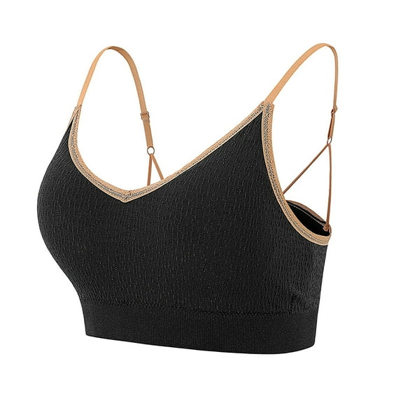Babysbule Bras for Women Clearance Women's Ruched Sports Bras Padded Workout Tops Medium Support Crop Tops