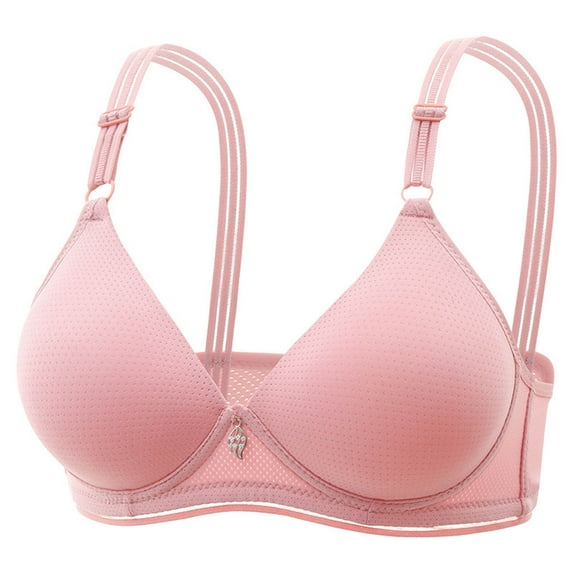 Babysbule Bras for Women Woman's Color Comfortable Hollow Out Perspective Bra Underwear No Rims