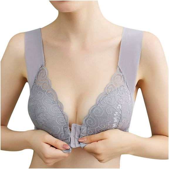 Babysbule Bras for Women Women Lace Patchwork Bra Wire Free Underwear One-Piece Bra Everyday Underwear