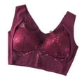 thumbnail image 1 of Babysbule Bras for Women Women Lady Lace Gathered Bra Plus Size Sports Bra Underwear Yoga Hollow Out Bra Cup, 1 of 3