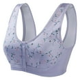 thumbnail image 1 of Babysbule Bras for Women Women's Printed Non-Steel Ring Seamless Ice Silk Front Buckle Vest-Style Underwear, 1 of 4