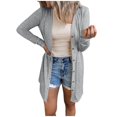 thumbnail image 1 of Babysbule Cardigans for Women Fashion Women Solid Loose Long Sleeve Cardigan Autumn Coat Blouse, 1 of 7