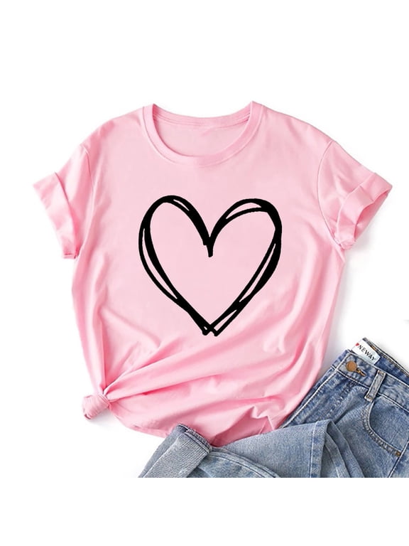 Casual Polyester Women's T-Shirt, Short Sleeve with Graphic Print