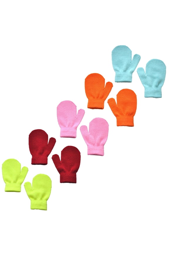 5 Pairs Cute Knitted Warm Mittens Fashion Multi Cindy Color Winter Warm Gloves