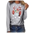 thumbnail image 1 of Babysbule Christmas Tops for Women MERRY CHRISTMAS Printed Women Casual Long Sleeve Round Neck Sweatshirt Pullover Blouse, 1 of 6